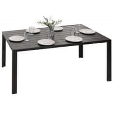 MCW Hliníkový jídelní stůl N40, stůl bistro stůl zahradní stůl balkonový stůl, odolný proti povětrnostním vlivům 140x80cm ~ antracitový