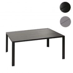MCW Hliníkový jídelní stůl N40, stůl bistro stůl zahradní stůl balkonový stůl, odolný proti povětrnostním vlivům 140x80cm ~ antracitový