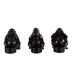 Design Scandinavia Čajové svícny Tři opice, sada 3 ks, černá
