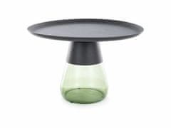 Signal konferenční stolek TIFFANY B černá/zelená, 70cm