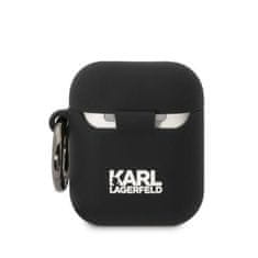 Karl Lagerfeld 3D Head pouzdro na AirPods 1/2, černé
