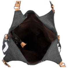 Turbo Bags Prostorná dámská látková taška Milisa, černá