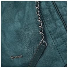 Coveri WORLD Trendová dámská koženková kabelka Fobe, modrá