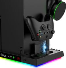 Noname iPega XBX023S Multifunkční Nabíjecí RGB Stojan s Chlazením pro Xbox Series X
