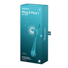 Satisfyer Satisfyer Plug & Play 1 (Blue), anální kolík s vibrátorem