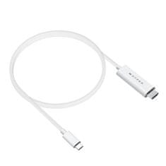 Hyper USB-C na HDMI kabel 4k, 2,5m, bílý Bílá