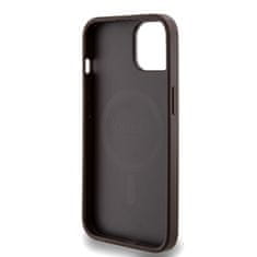 Guess 4G Saffiano kryt s MagSafe pro iPhone 14, hnědý Hnědá