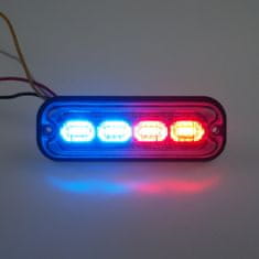 Stualarm PREDATOR 4x4W LED, 12-24V, červeno-modrý, ECE R10 (br004RB)