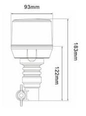 CARCLEVER LED maják, 12-24V, 64x0,5W, oranžový, na držák ECE R65 R10 (wl321hr)