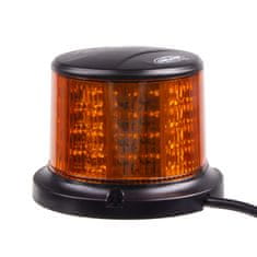 CARCLEVER LED maják, 12-24V, 64x0,5W, oranžový, magnet, ECE R65 R10 (wl321m)