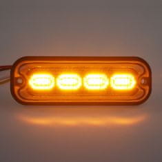 Stualarm PREDATOR 4x4W LED, 12-24V, oranžový, ECE R65 (br004A)