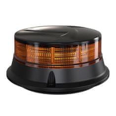 Stualarm LED maják, 12-24V, 30x0,7W oranžový, magnet, ECE R65 R10 (wl313m)