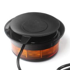 Stualarm LED maják, 12-24V, 30x0,7W oranžový, magnet, ECE R65 R10 (wl313m)