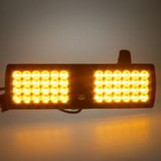 Stualarm PREDATOR dual LED vnitřní, 48x1W, 12-24V, oranžový (kf802)