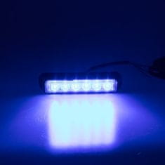 Stualarm x PREDATOR 6x3W LED, 12-24V, modrý, ECE R10 (kf006E3Wblu)