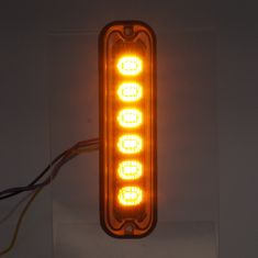 Stualarm PREDATOR 6x4W LED vertikální, 12-24V, oranžový, ECE R65 (br006AV)