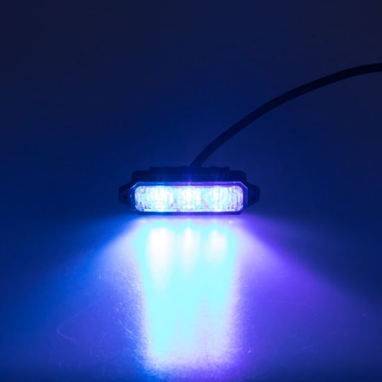 Stualarm MINI PREDATOR 3x1W LED, 12-24V, modrý, ECE R10 (kf003hdblue)