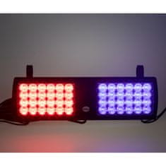Stualarm PREDATOR dual LED vnitřní, 48x1W, 12-24V, červeno-modrý (kf802blre)