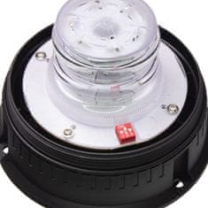 Stualarm LED maják, 12-24V, 24xLED modrý, magnet, ECE R65 (wl825blue)
