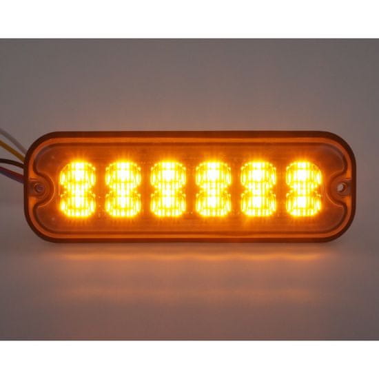 Stualarm PREDATOR 12x4W LED, 12-24V, oranžový, ECE R65 (br012A)