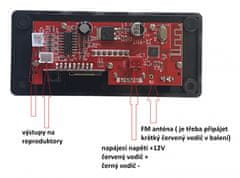 Stualarm Bluetooth/MP3/FM přehrávač do panelu se zesilovačem (80566)