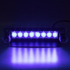 Stualarm PREDATOR LED vnitřní, 8x3W, 12-24V, modrý, 240mm (kf750-2blu)