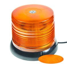 Stualarm LED maják, 12-24V, oranžový magnet, homologace ECE R10 (wl61)