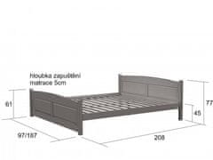 BRADOP Bovicová postel L800 90×200 přírodní