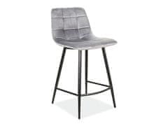 Signal Barová židle MILA H-2 velvet šedá/černé