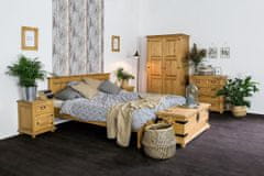 Meblo Wosk Masivní dřevěná postel MWL1 borovice