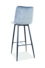 Signal Barová židle CHIC H-1 velvet šedá/černé