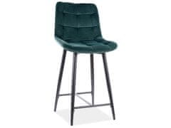 Signal Barová židle CHIC H-2 velvet zelená/černé