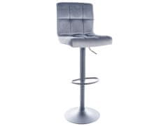 Signal Barová židle C105 velvet šedá/černé