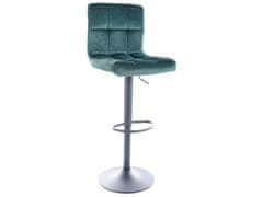 Signal Barová židle C105 velvet zelená/černá