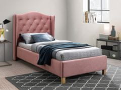 Signal Čalouněná postel ASPEN velvet růžová 90x200