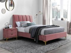 Signal Čalouněná postel MIRAGE velvet růžová 90x200
