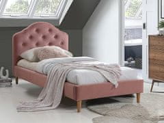 Signal Čalouněná postel CHLOE velvet růžová 90x200