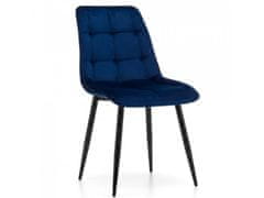 Signal Jídelní židle CHIC velvet tmavě modrá/černé