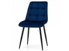 Signal Jídelní židle CHIC velvet tmavě modrá/černé