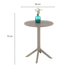 Halmar Zahradní kulatý stůl CALVO 60 cm khaki