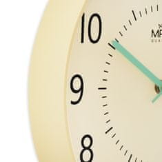 MPM QUALITY Designové plastové hodiny bílé MPM Tamara, žlutá