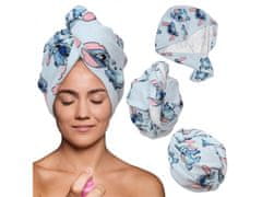 sarcia.eu Stitch Disney Bavlněný turban, modrý ručník na vlasy 