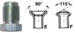 EWO Šroubení brzdového potrubí, profil F, M12x1 vnější, 4.75 mm