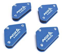 ASTA Úhlové magnety víceúhlové mini, nosnost 4 kg, sada 4 ks - ASTA