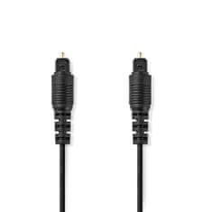 Nedis Optický audio kabel | TosLink Muž | TosLink Muž | 10,0 m | Kulatý | PVC | Černá | Označení 