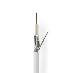 Nedis Koaxiální kabel na cívku | RG59 | 75 Ohm | Dvojité stínění | ECA | 50,0 m | Koax | PVC | Bílá | Dárková krabička 