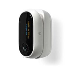 Nedis Měřič kyslíku SmartLife | Bluetooth | OLED displej | Zvukový alarm / Perfuzní index / Pulzní frekvence / Vysoce přesný senzor / Rušení pohybu / Saturace kyslíkem (SpO2) | Bílý 