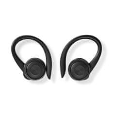 Nedis Plně bezdrátová sluchátka | Bluetooth | Maximální výdrž baterie: 4 hodiny | Stiskněte Control | Kryt baterie | Vestavěný mikrofon | Podpora hlasového ovládání | Háček za uši | Černá 