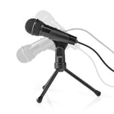 Nedis Mikrofon | Používá se pro: Počítač / Stolní počítač / Smartphone / Tablet | Vázaný drátem | 1x 3,5 mm 