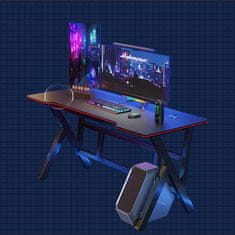 MUVU Herní Počítačový Stůl Černý Velký Moderní 120 Cm